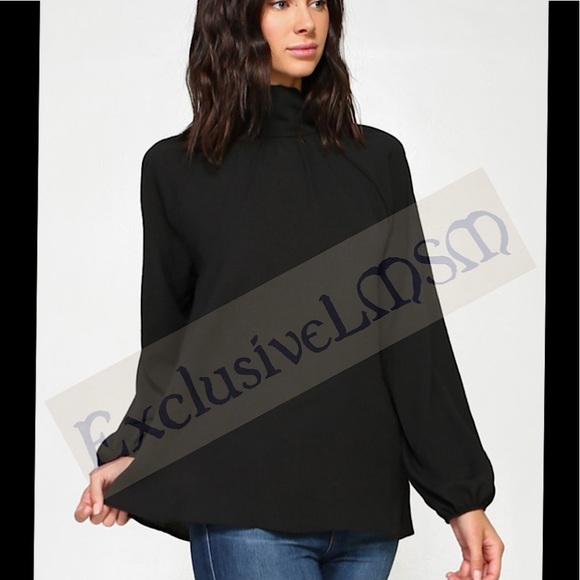 High Neck Flowy Top - Picture 2 of 2